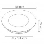 ACK 12 WAT SIVA ALTI YUVARLAK SMD LED ARMATÜR